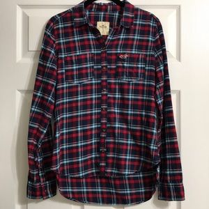 EUC plaid Hollister flannel